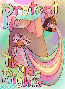 Furby Protect Trans Rights 2025